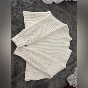 Hollister - Cozy White Knit Sweater